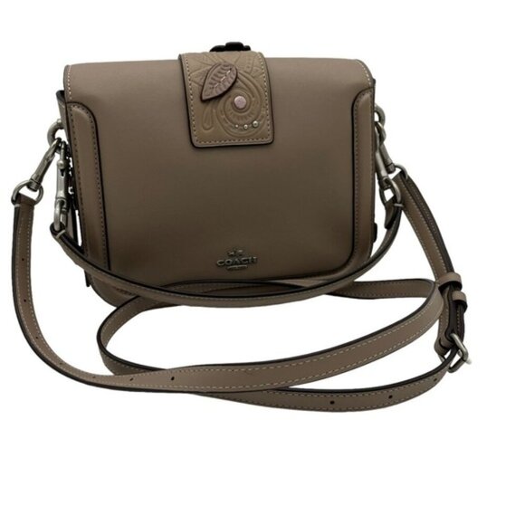 Coach Page Crossbody Glovetanned Leather With Tea Rose Tooling - Picture 2 of 13